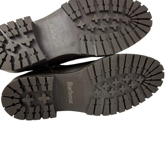 NWOB Barbour Evie Leather Chelsea Boots Lug Sole Brown Size EU 38/ UK 5 / US 7 - Picture 7 of 11